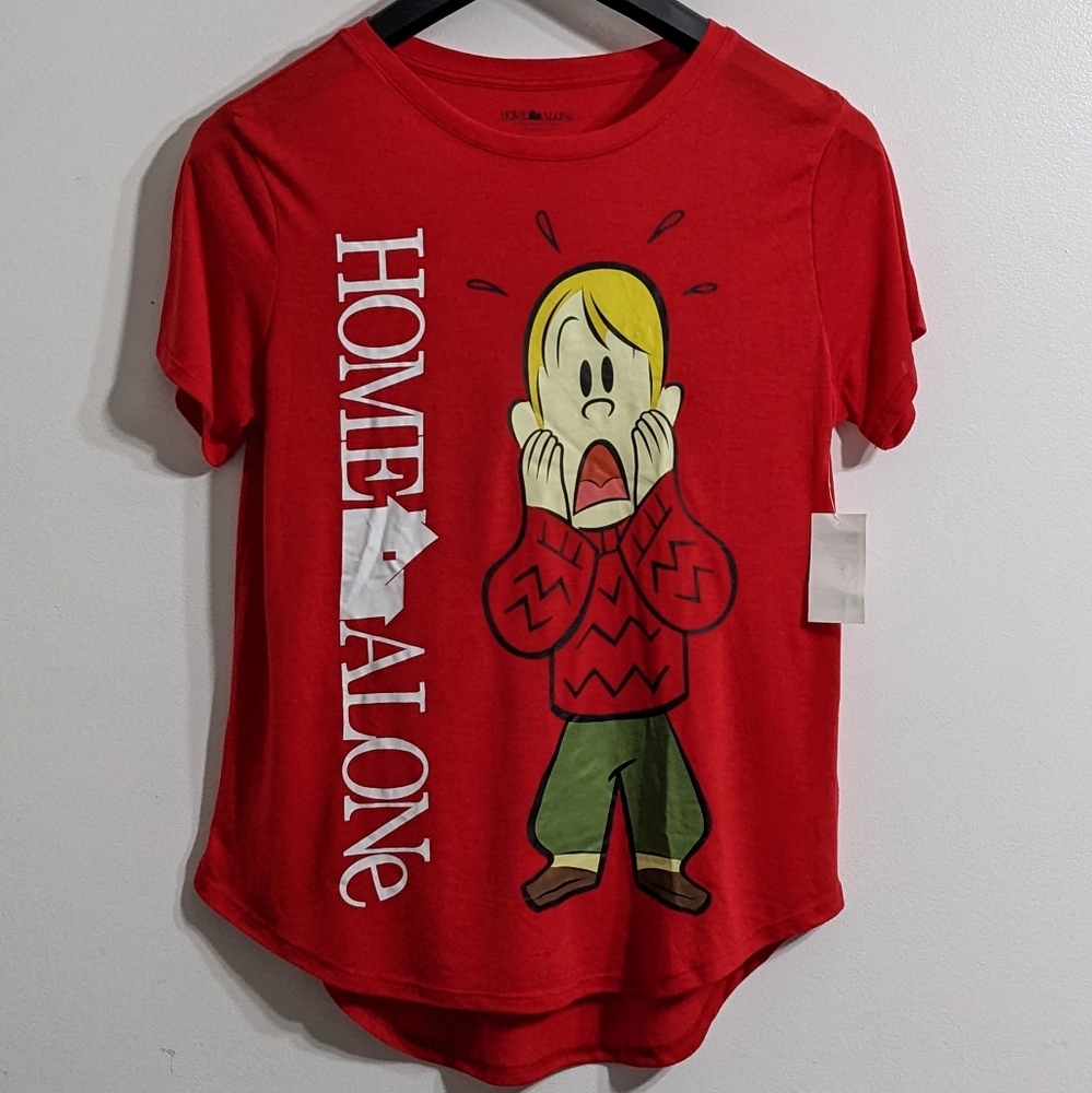 Home Alone Kevin McCallister Christmas Graphic Short Sleeve Shirt, Size XL, NWT
